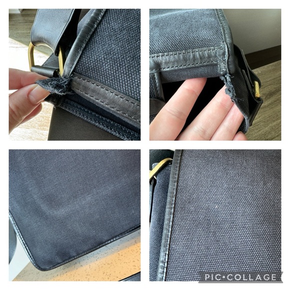 MULBERRY Messenger Satchel Document Shoulder Bag Gray Canvas - Picture 16 of 16